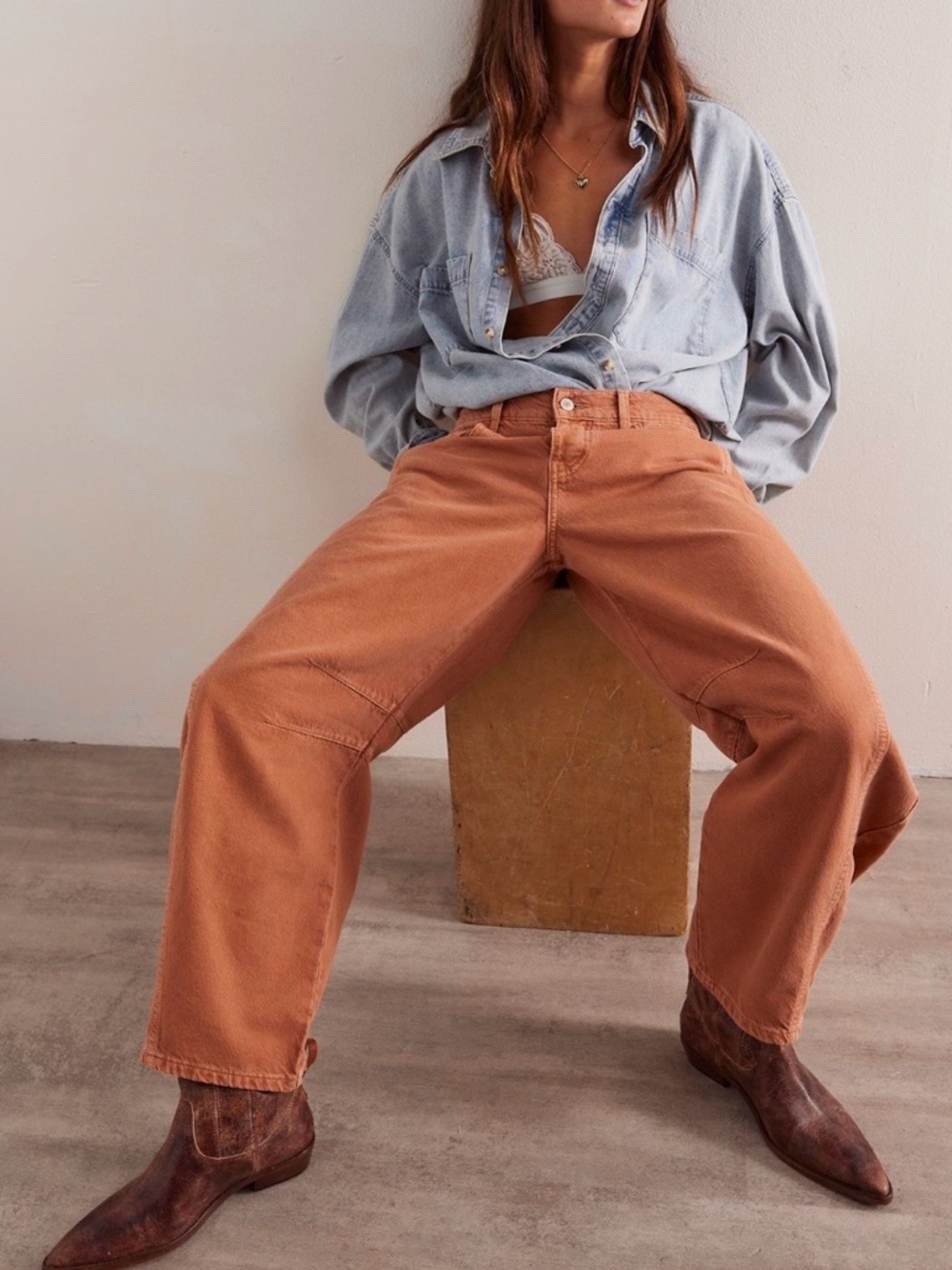 NWT We The Free Good Luck Mid-Rise Jeans in Ginger Root